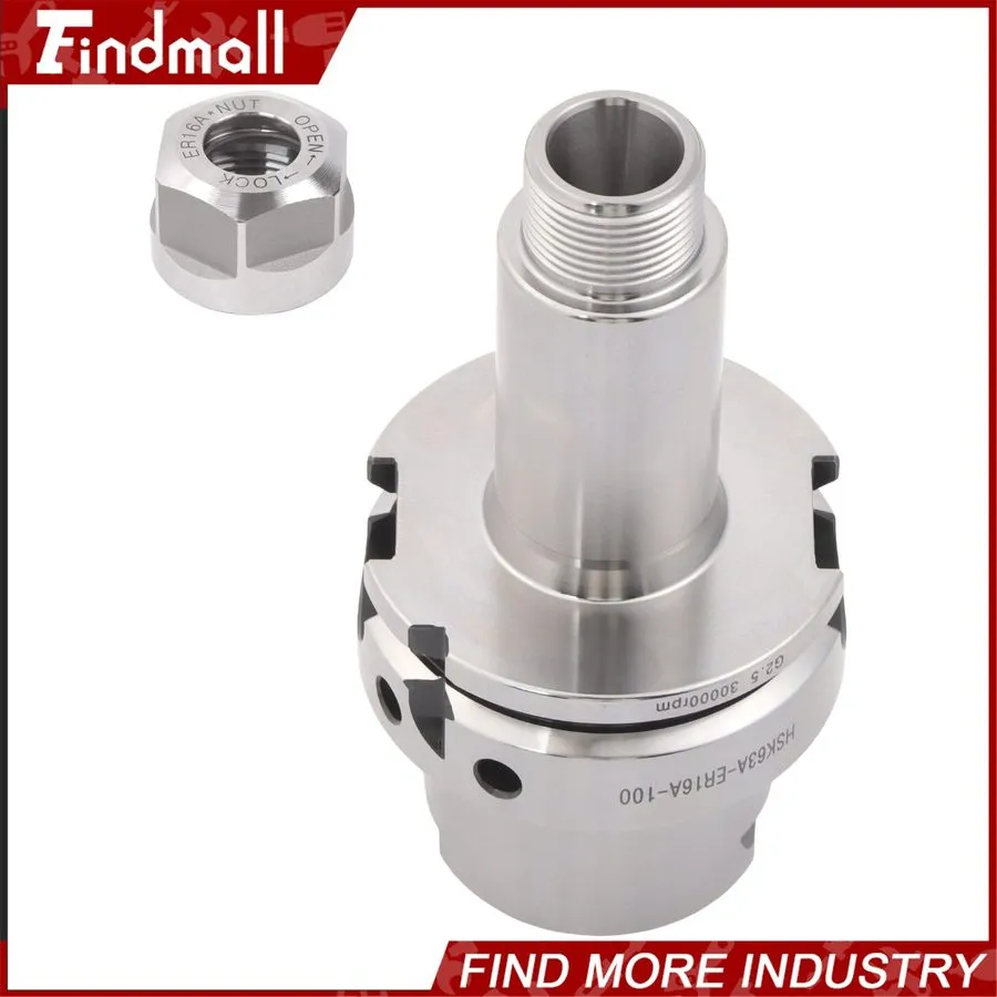 Режущий инструмент HSK63A-ER16A-100 Collet Chuck Tool Holder CNC Machine HSK 63A — фото лота 2