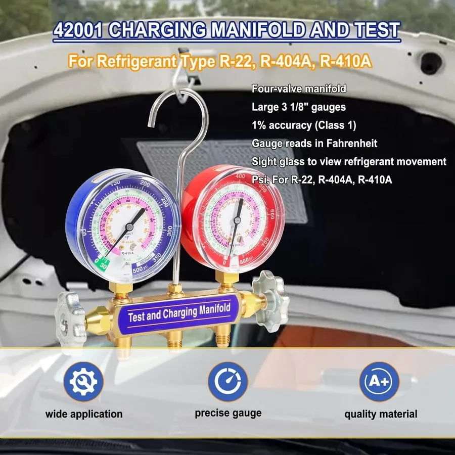 Манометрический коллектор Manifold Gauge 42001 2-Valve HVAC Service Tool Chargin