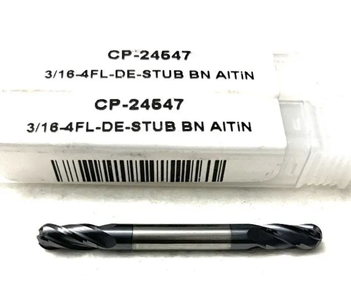 Режущий инструмент Carbide Plus CP-24547 3/16" 4FL Ball Nose End Mill Double End
