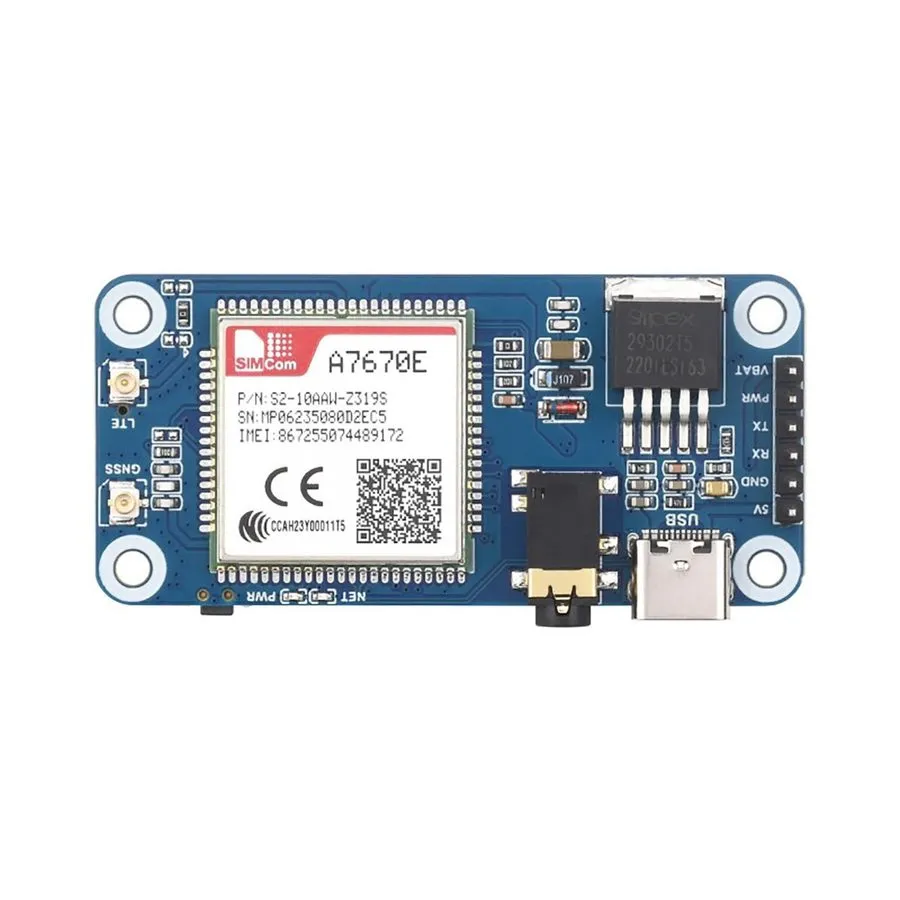 IIoT-устройство GSM/GPRS/GNSS HAT для Raspberry Pi 5/4B/3B/Zero W & Jetson Nano — фото лота 1