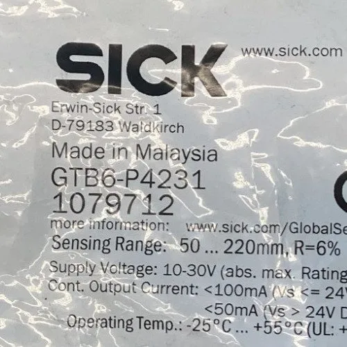 Фотоэлектрический датчик Sick GTB6-P4231 1079712 Photoelectric Switch Sensor &sp