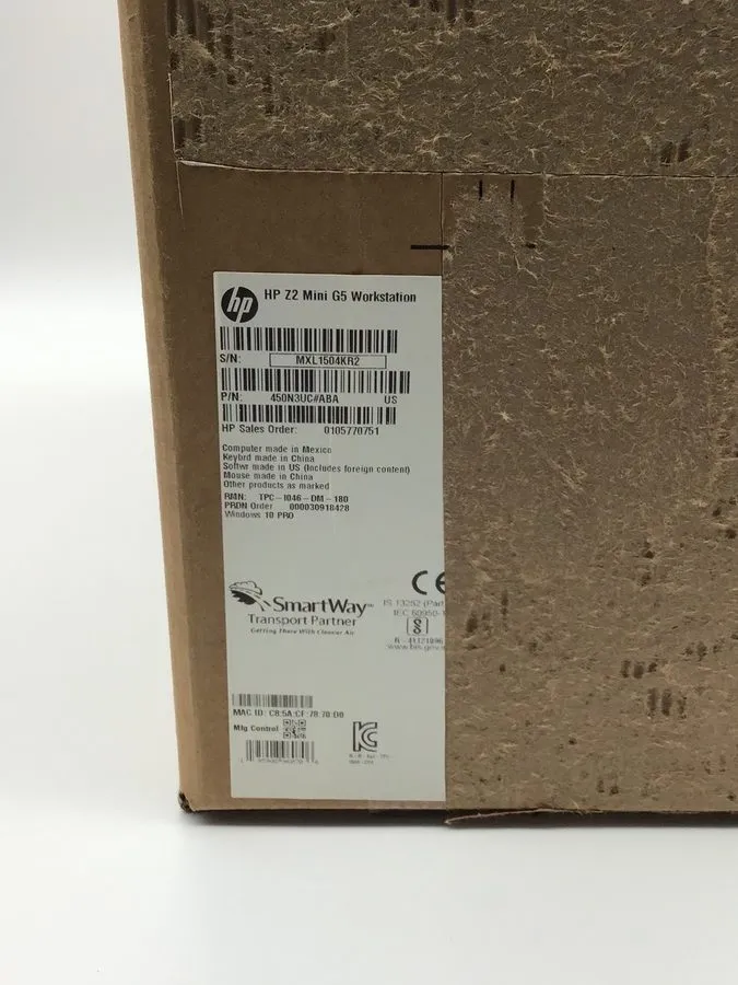 HP Z2 SFF Mini G5 Workstation i7-10700, 2.90GHz, 16GB, 1TB