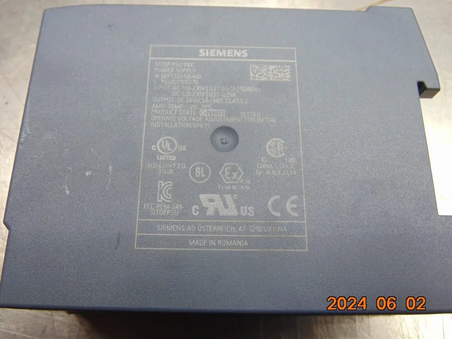 Блок питания SIEMENS 6EP1332-5BA00 SITOP PSU100C POWER SUPPLY 24 VDC