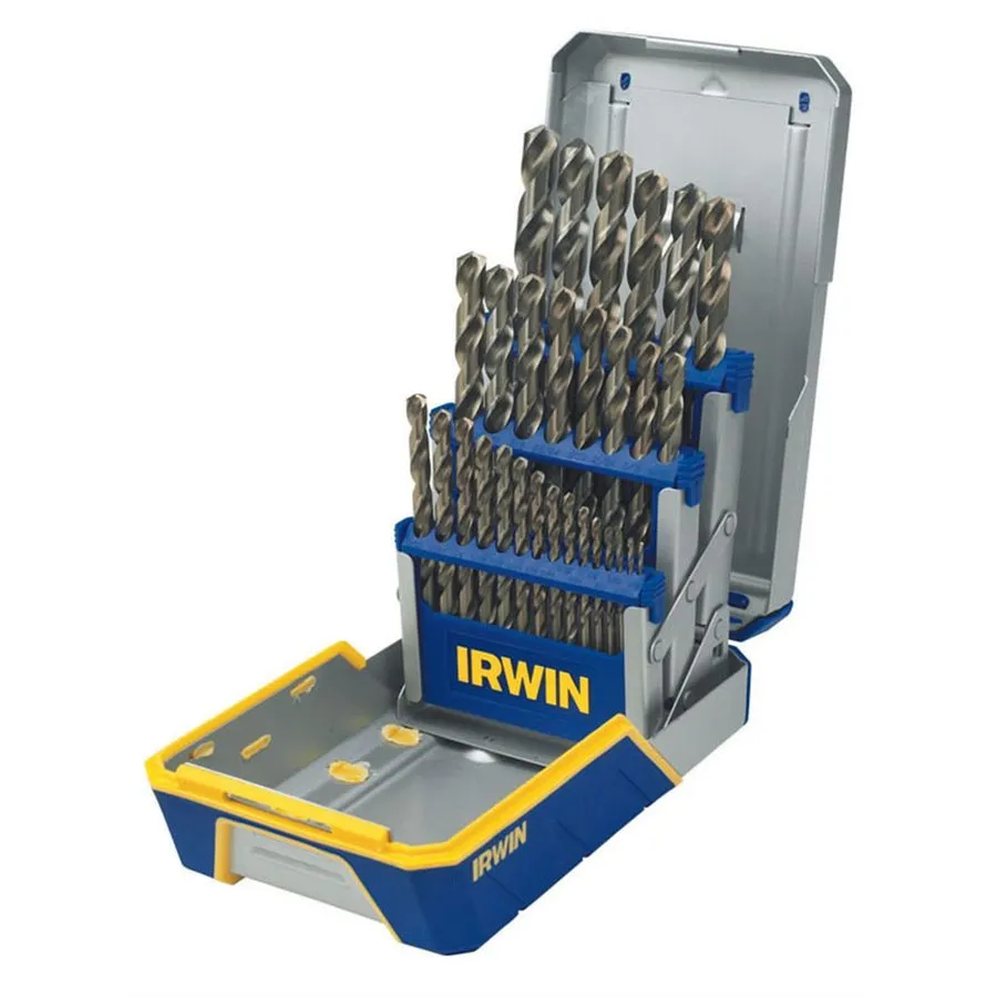Режущий инструмент Irwin Hanson 3018002 Heavy Duty Cobalt Drill Bit Set M35 Hard — фото лота 1
