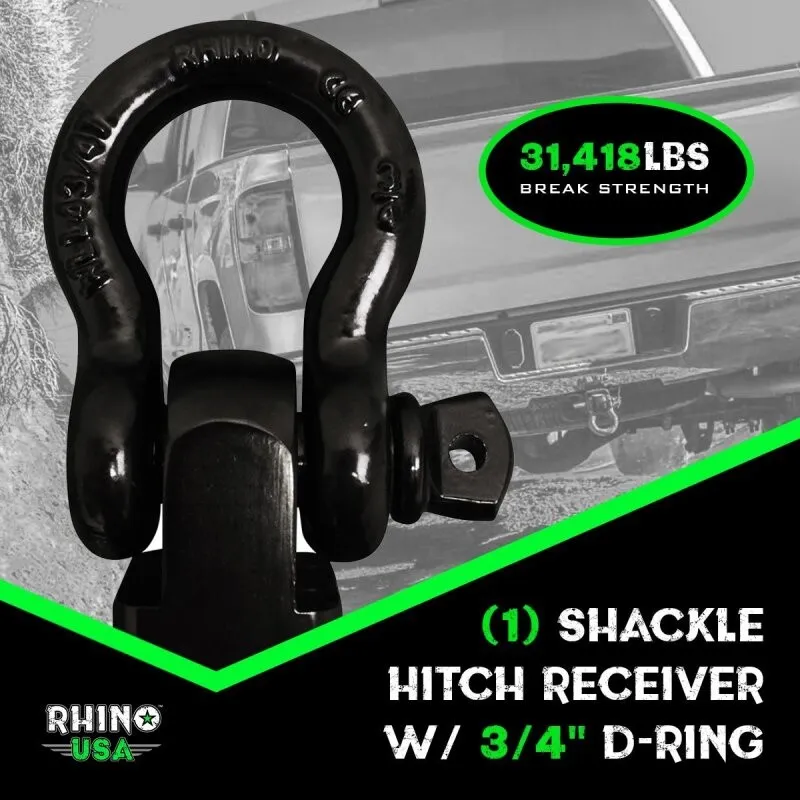 Такелажная скоба Rhino USA 20 ft Tow Strap and Hitch Combo with Shackle RNO-20ST