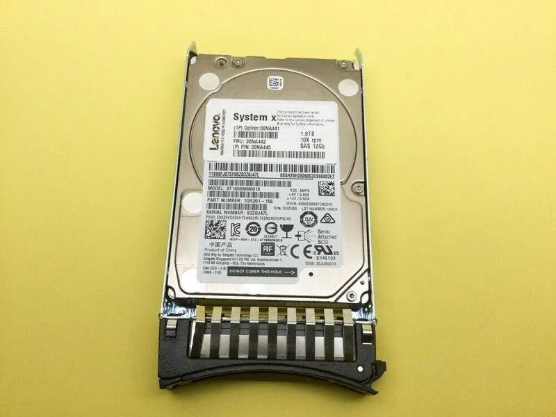 Жёсткий диск Lenovo / IBM 00NA442 00NA441 00NA445 1.8TB 10K 12G SAS 2.5'' HDD Ha — фото лота 1