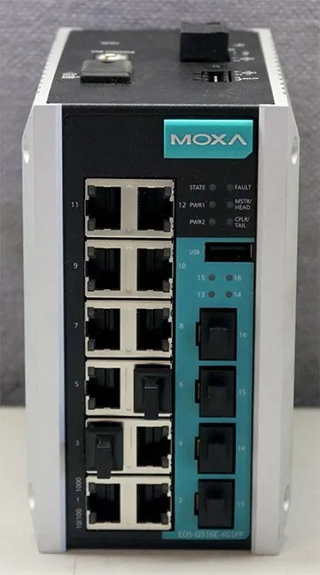 IIoT-устройство MOXA EDS-G516E-4GSFP V1.0.1 16-port Ethernet switch
