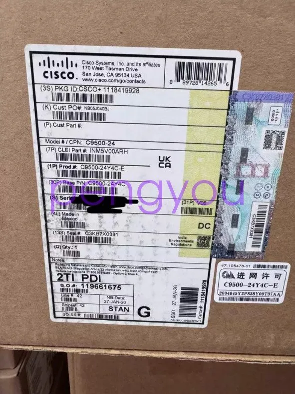 Коммутатор Cisco C9500-24Y4C-E switch Fedex or DHL