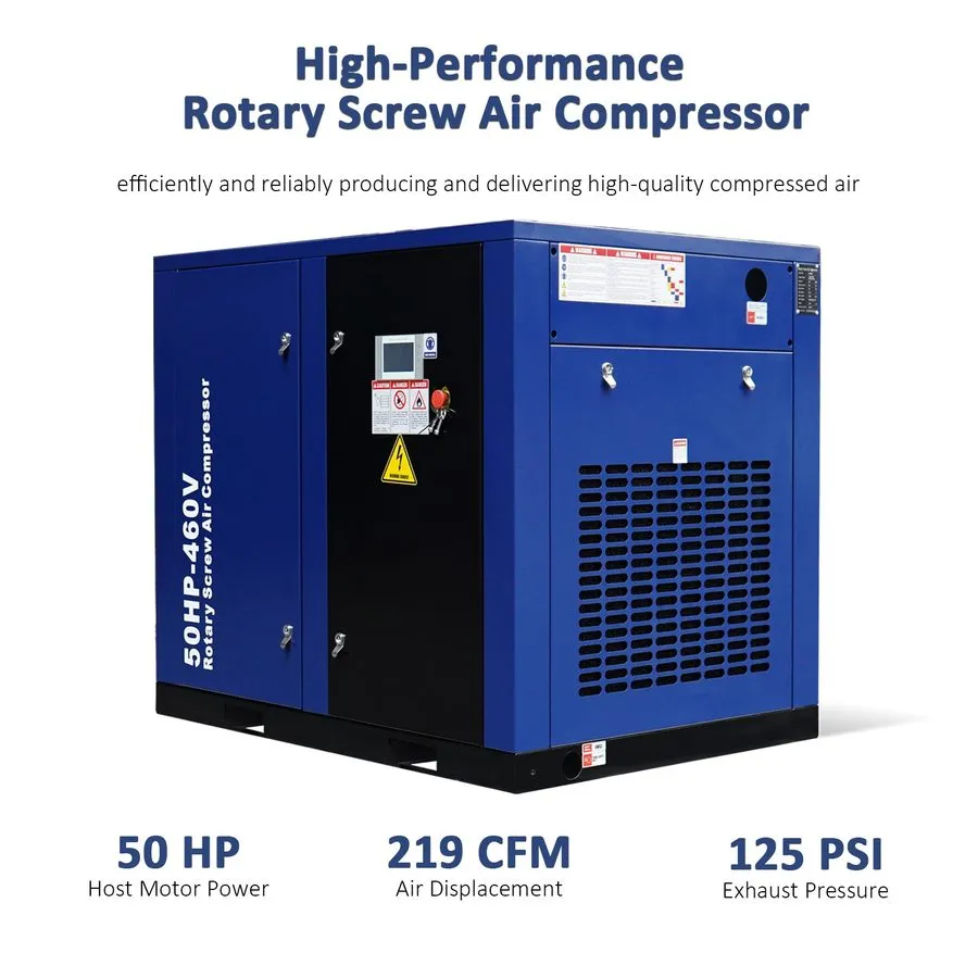 Компрессор Rotary Screw Air Compressor System 3 Phase 37KW 50HP 219CFM 125PSI 46 — фото лота 1
