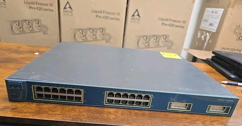 Коммутатор Cisco catalyst WS-C3550-24-SMI 24 ports network switch 90 Day's Real