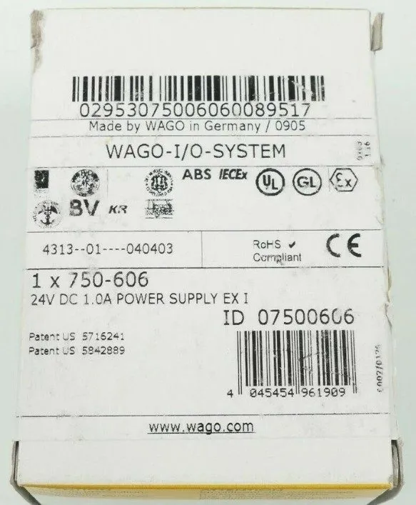 Блок питания Wago 750-606 24 VDC Power Supply Module
