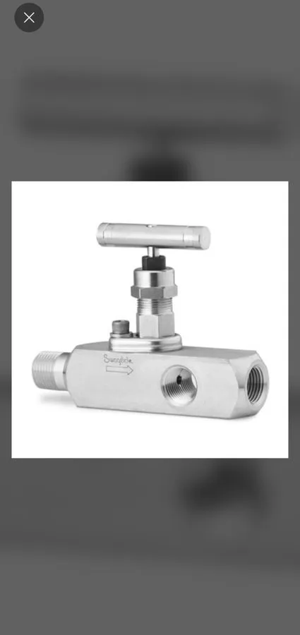 Клапан Swagelok SS-6PNBGM12-F8 Stainless Steel Screwed-Bonnet Gauge Needle Valve — фото лота 1