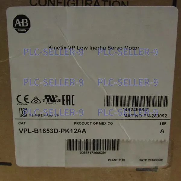 Серводвигатель Allen-Bradley VPL-B1653D-PK12AA Kinetix VP Low Inertia Servo Moto