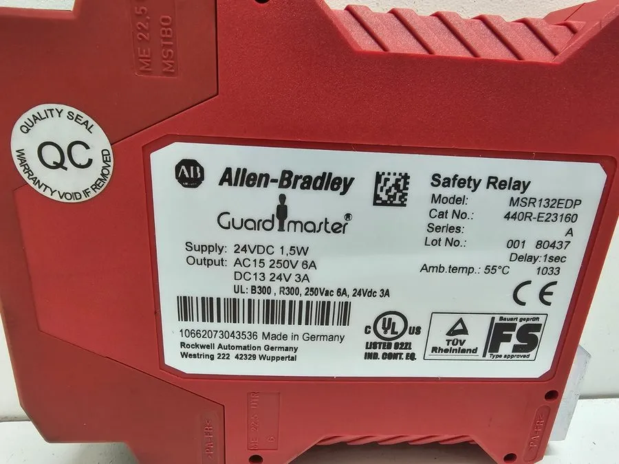 Реле безопасности GUARANTEED! ALLEN-BRADLEY GUARDMASTER SAFETY RELAY 440R-E23160