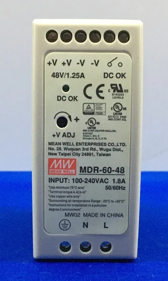 Блок питания MW / MEAN WELL MDR-60-48 AC TO DC POWER SUPPLY DIN-RAIL