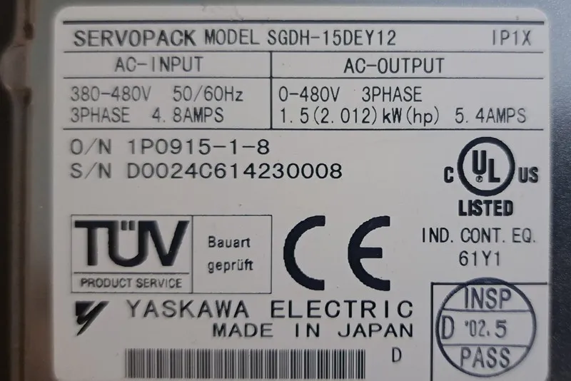 Сервопривод Yaskawa Servopack SGDH-15DEY12