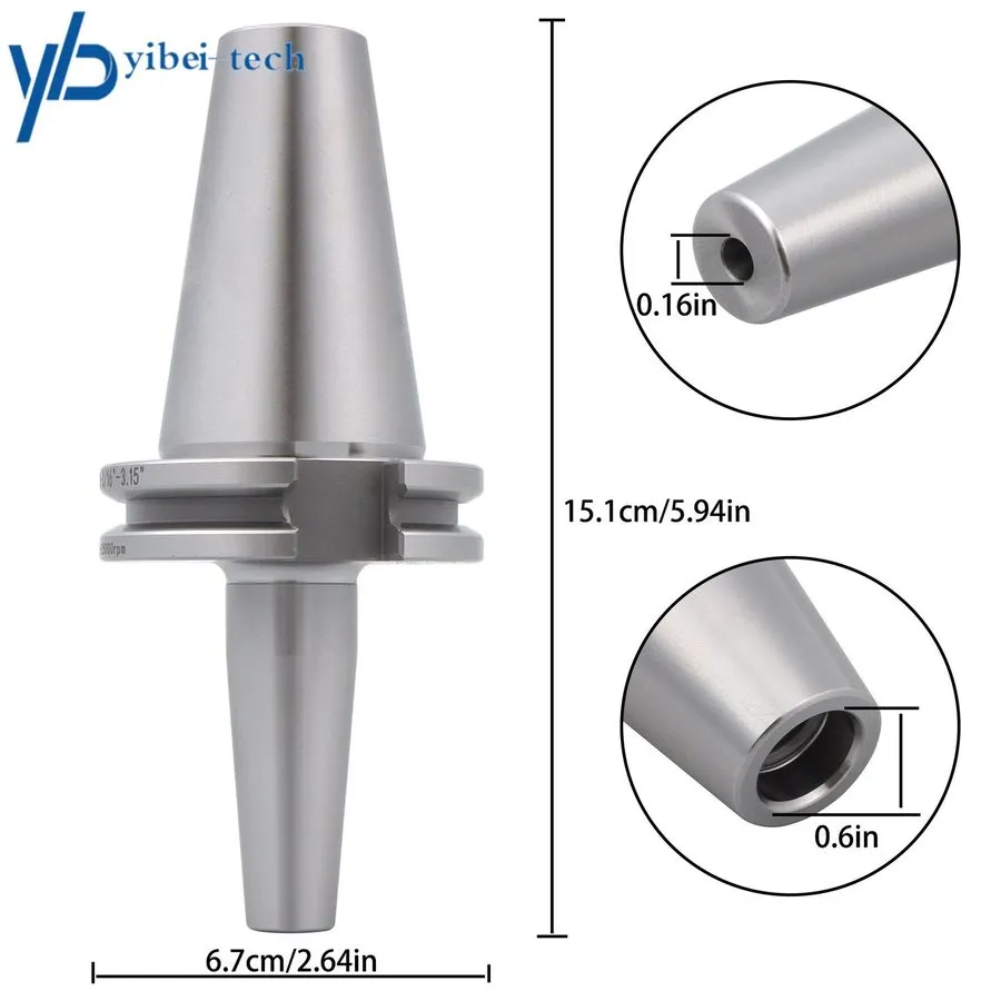 Режущий инструмент CAT40 1/8” × 3.15" Shrink Fit End Mill Tool Holder TIR 0.0002