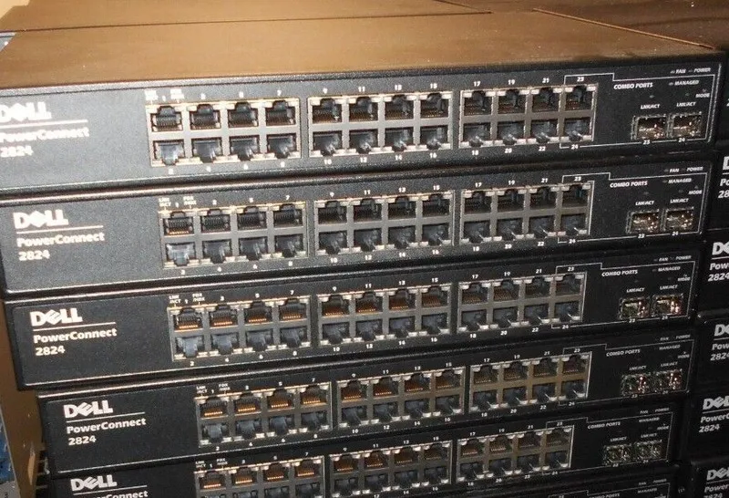 Коммутатор Dell PowerConnect 2824, 24-Port Gigabit Ethernet Switch