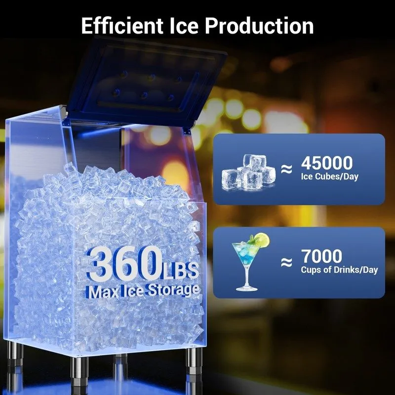 Льдогенератор Heavy Duty 550Lbs/24H Commercial Ice Maker Machine 360Lbs Industri