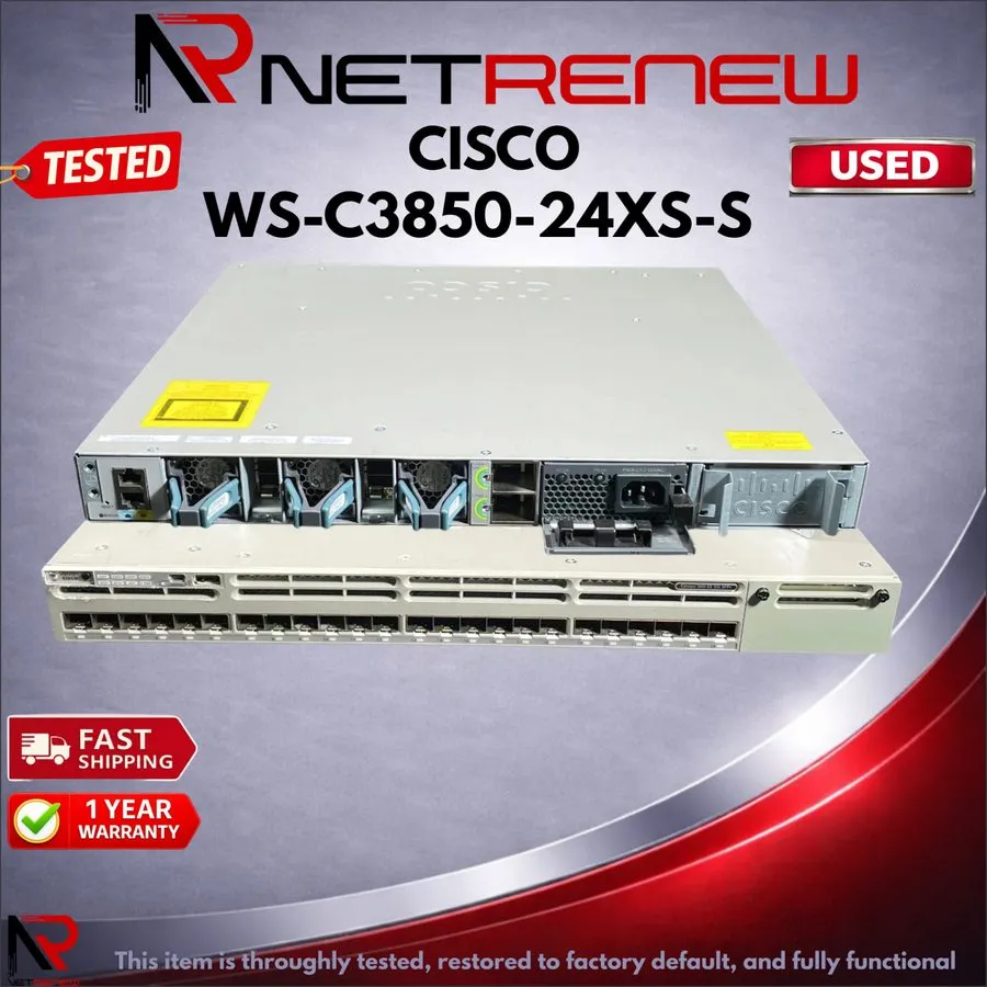 Коммутатор Cisco WS-C3850-24XS-S 24-Port 10Gb SFP+ Switch Quick Delivery”