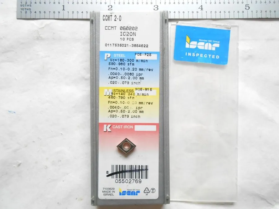 Режущий инструмент GIP 1.96 0.15 IC20N carbide insert Iscar — фото лота 2