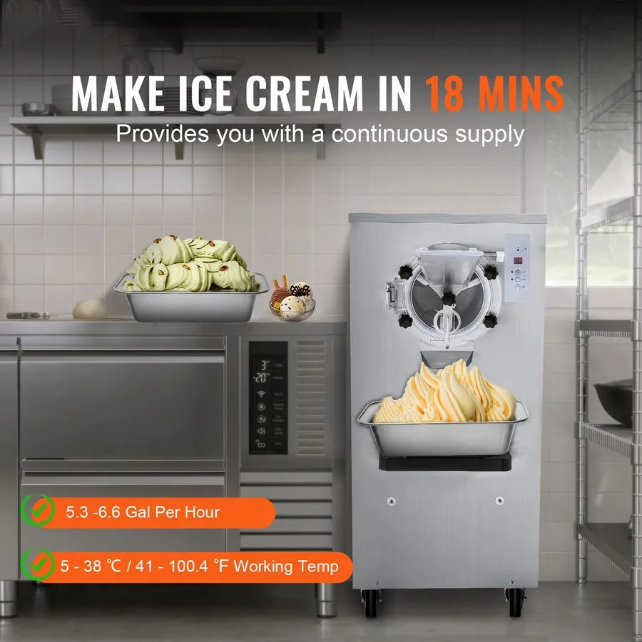 Оборудование для общепита Commercial Hard Serve Ice Cream Machine 20-25L/H Yield