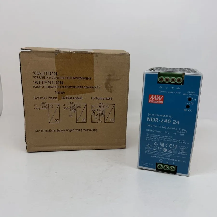 Блок питания MEAN WELL NDR-240-24 24VDC 10 Amp 240W Industrial DIN Rail Power Su