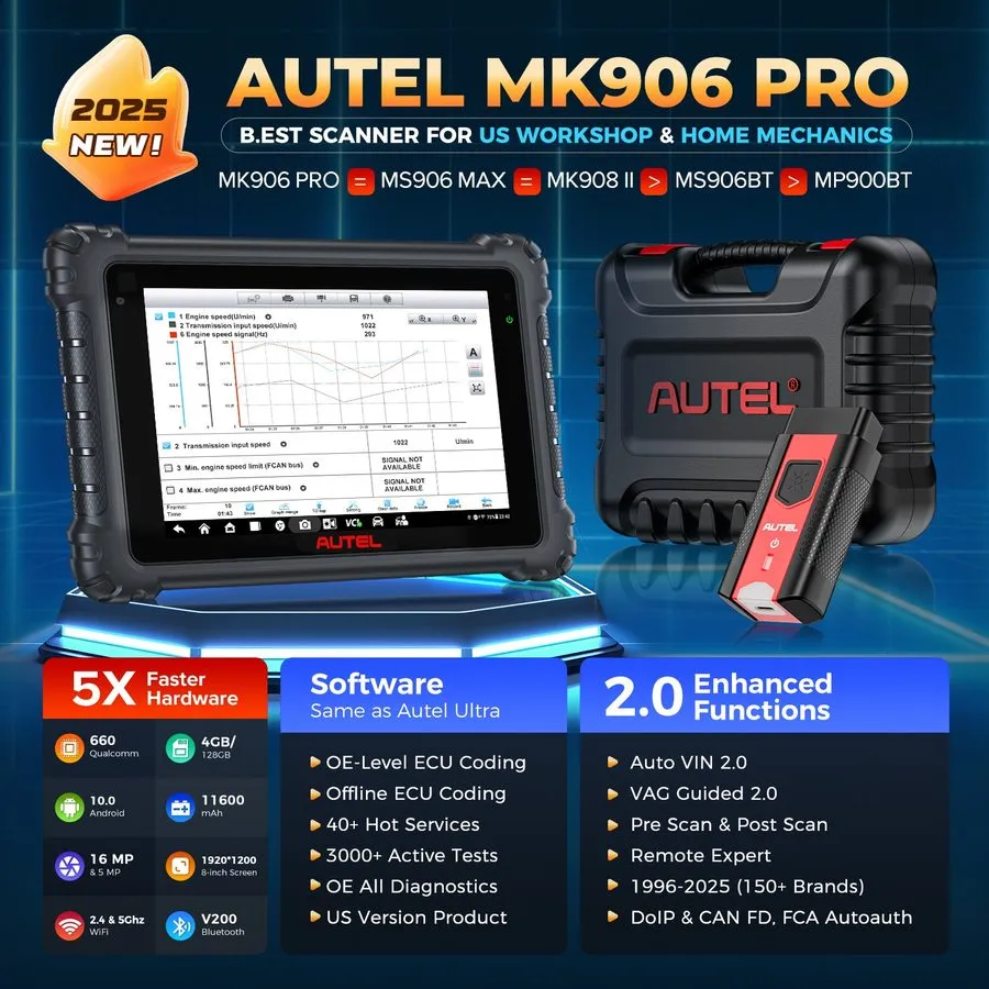 Диагностический сканер Autel MaxiSys MS906 Pro ECU Coding Full System Diagnostic