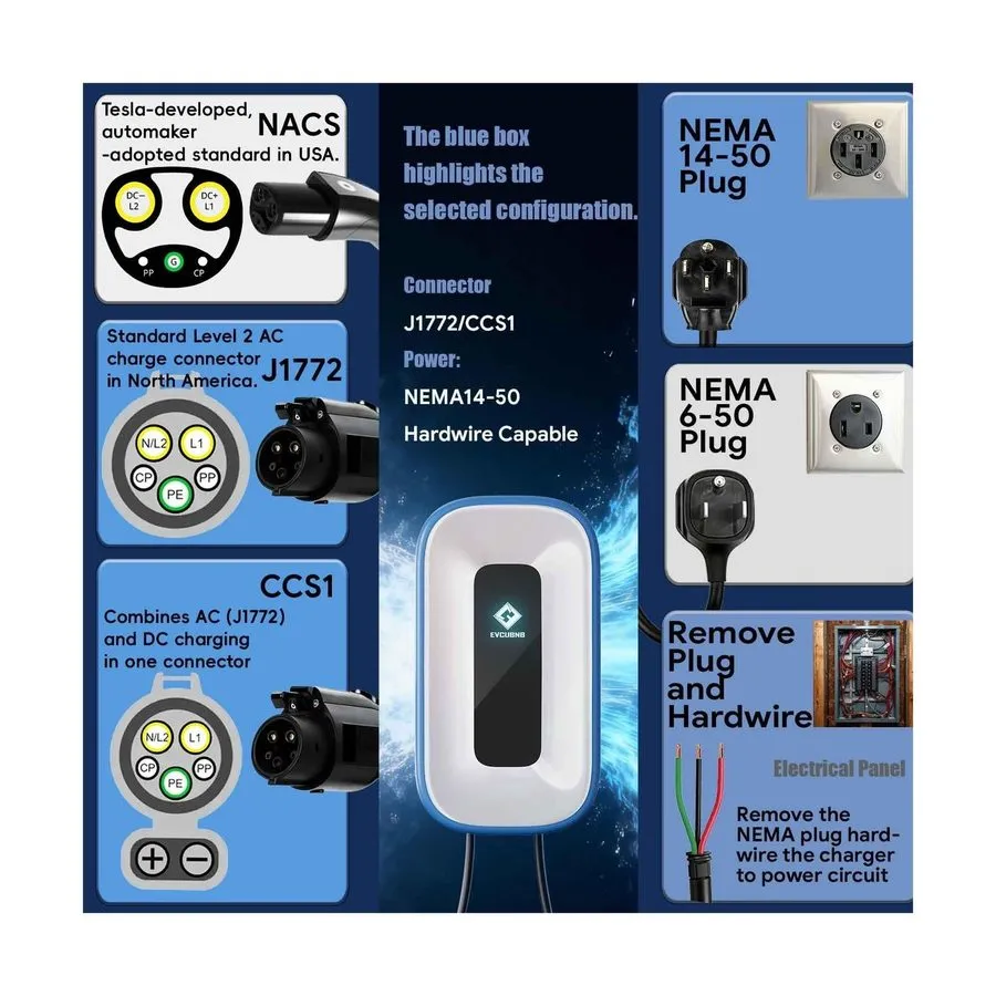 Аккумулятор EVLive Level 2 EV Charger up to 48 Amp/240V Electric Vehicle EV Char — фото лота 1