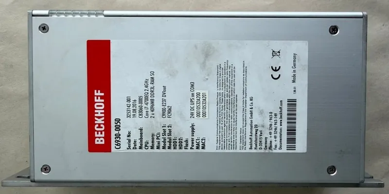 Промышленный компьютер Beckhoff C6930-0050
