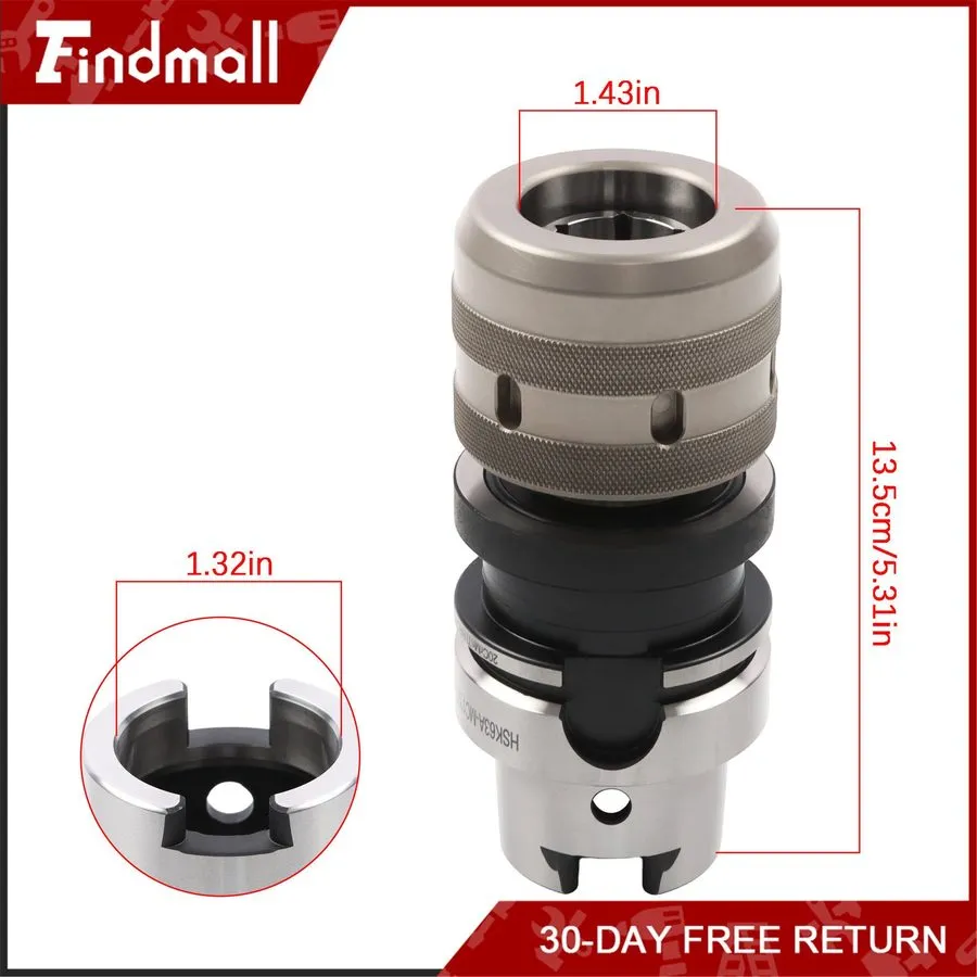 Режущий инструмент HSK63A Hydraulic Collet Chuck 1" Coolant Tube HSK63A-C1-100 C