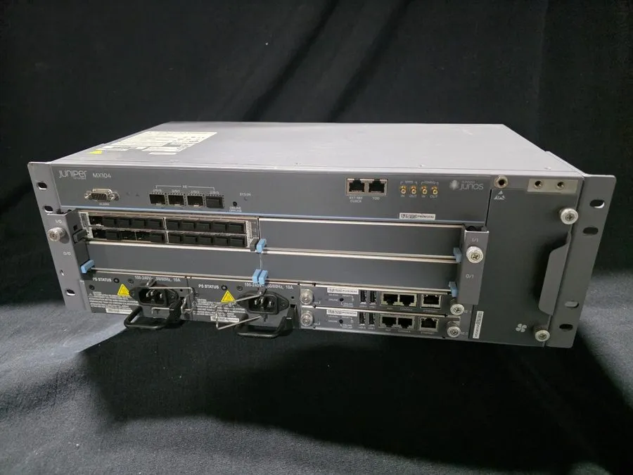 Маршрутизатор Juniper MX104 MIC-3D-2XGE-XFP x4 RE-S-MX104-S-A Dual AC Power