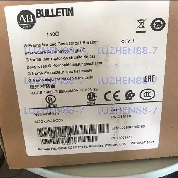 Автоматический выключатель 140G-G6C3-C80 ALLEN BRADLEY Circuit Breaker 80A 3-Pol