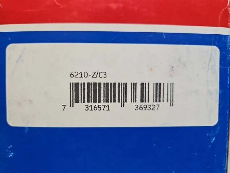 Подшипник SKF 6210-Z/C3 SINGLE ROW RADIAL BALL BEARING OPEN/SHIELDED — фото лота 2