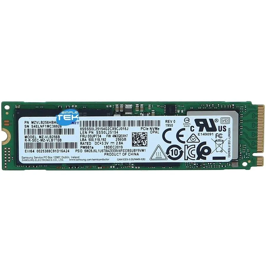 SSD-накопитель SAMSUNG PM981A NVME SED 512GB NVME SSD HARD DRIVE #198252