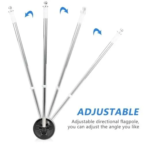 Вакуумная присоска Suction Cup Flagpole Car Mount 21.45 Inch Telescopic Flag Hol — фото лота 2