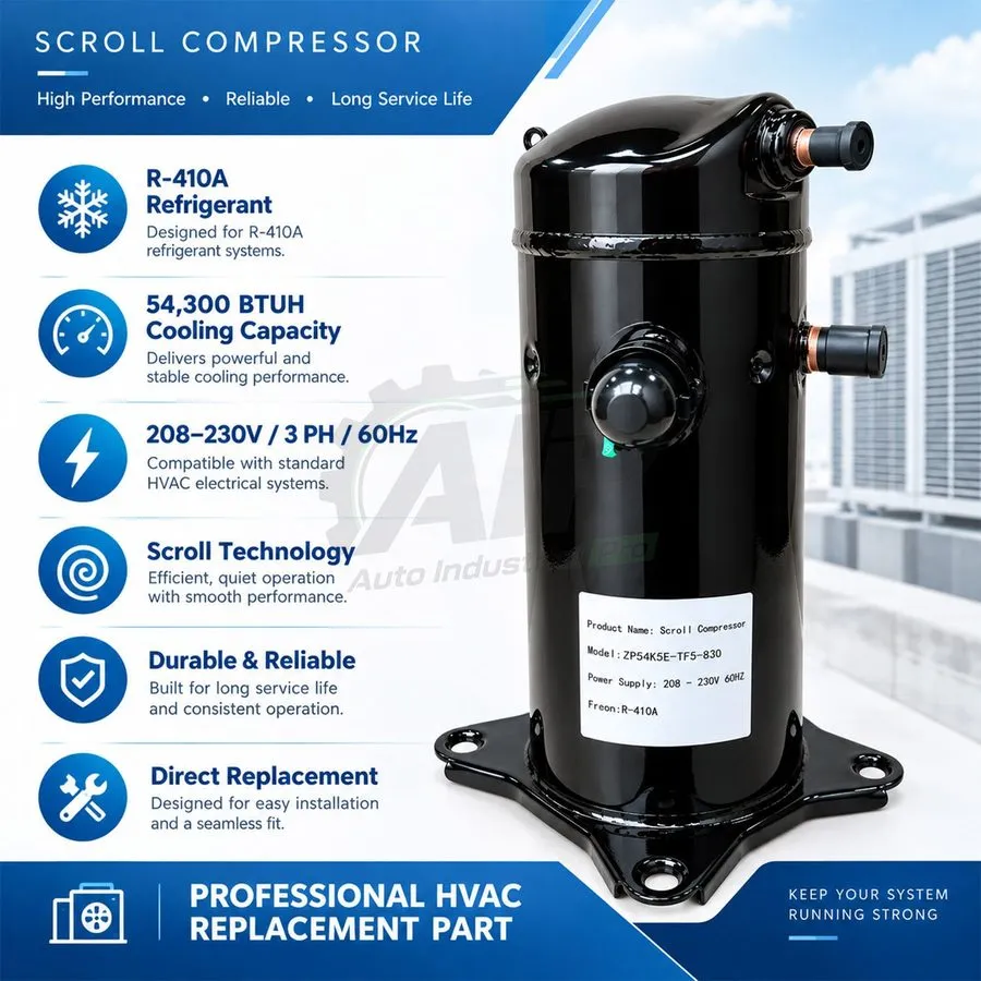 Компрессор ZP54K5E-TF5-830 HVAC Scroll Compressor 208-230V 60HZ 3PH