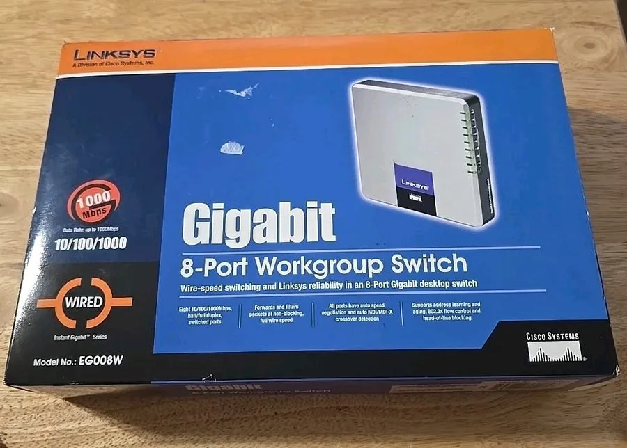 Коммутатор Linksys EG008W Gigabit 8-Port Workgroup External Desktop Switch Cisco