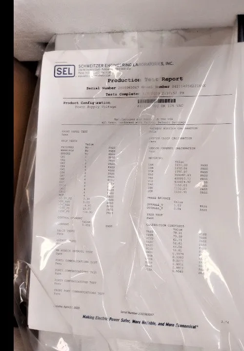 Реле защиты SEL SEL-421 Digital Relay Protection Automation Control AC 3-Phase L