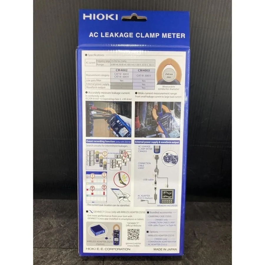 Тестер HIOKI CM4002 Electric AC Leak Clamp Meter Wireless Communication Outlook — фото лота 2