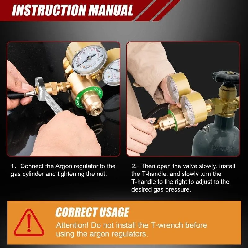 Трубопроводная арматура Argon CO2 Welding Gas Regulator Flowmeter 0-60 CFH CGA-5