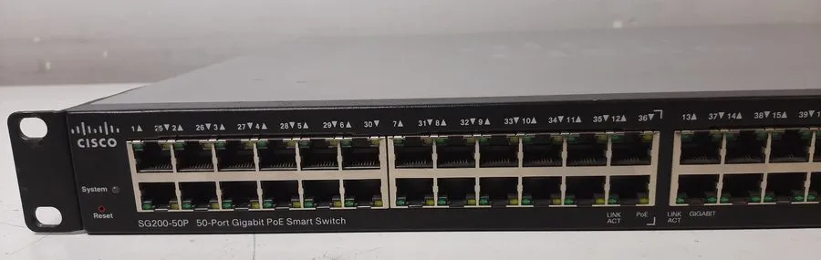 Коммутатор Cisco SG200-50P 50-Port Gigabit PoE Smart Switch 180W PoE Fully