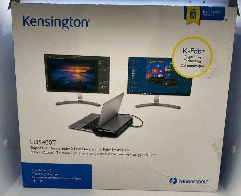 Док-станция Kensington LD5400T Thunderbolt 3 Dual 4K Dock w/K-Fob Smart Lock, 85