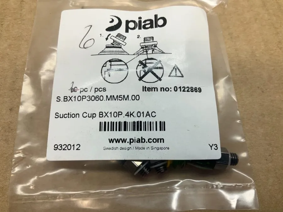 Вакуумная присоска Piab 0122869 Suction Cup S.BX10P3060.MM5M.00 Bag of (TSC)