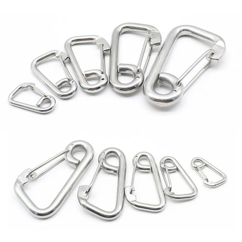 Такелажная скоба M6-M20 Carabiner Snap Hook Carbine A2 Stainless Steel Spring Cl