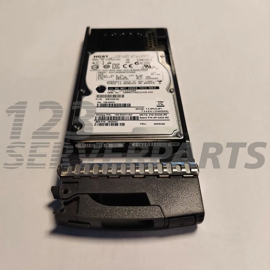 Жёсткий диск NetApp X422A-R5 600GB 10K 6GBPS SAS 2.5in HDD 108-00221+A0 46X5427 