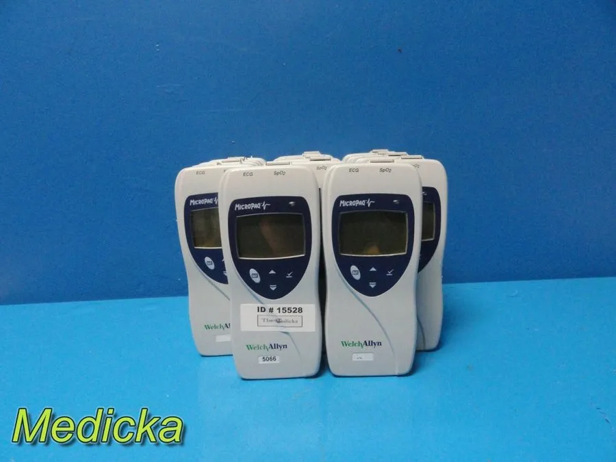 Электрокардиограф 14WELCH ALLYN MicroPaq 408 Telemetry Monitors ( EKG SPO2) W/ B — фото лота 1