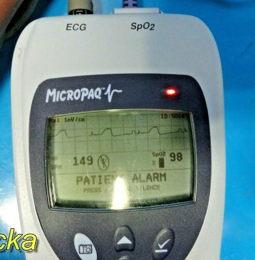 Электрокардиограф 14WELCH ALLYN MicroPaq 408 Telemetry Monitors ( EKG SPO2) W/ B — фото лота 3