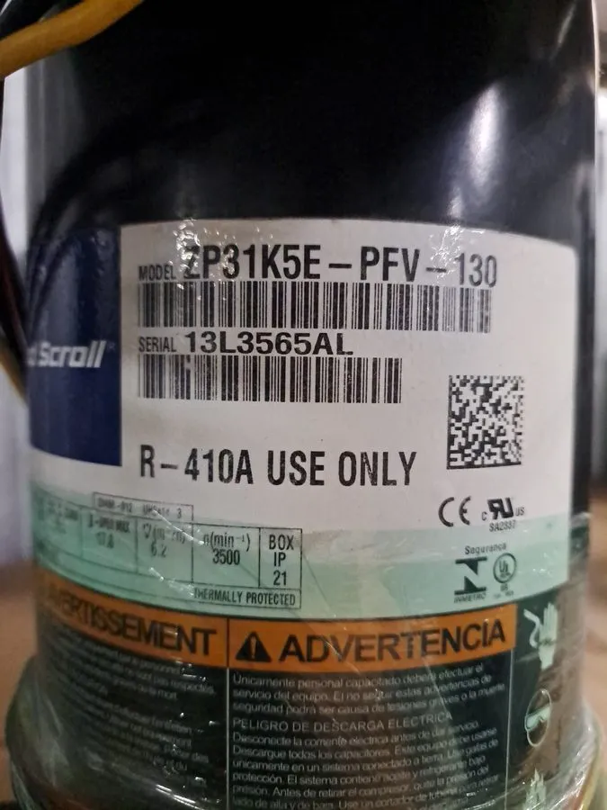 Компрессор Copeland ZP31K5E-PFV-130 Scroll Compressor 2.5 Ton 208-230V 1PH 31100
