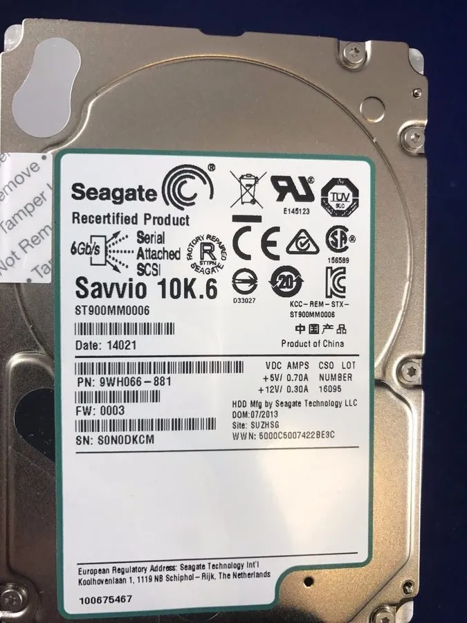 Жёсткий диск Seagate Savvio ST900MM0006 900GB 10K SAS 6Gb/s 2.5" HDD 9WH066-039